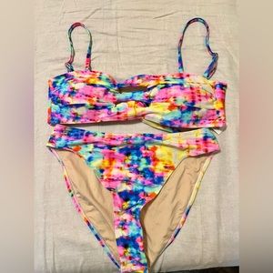 Multicolor two piece swimsuit